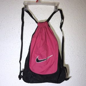 Pink & Blank Nike Draw String Bag